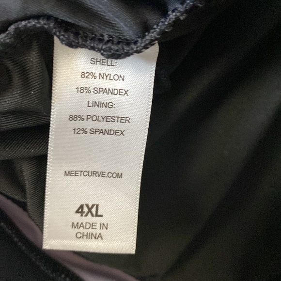 NWT Meet Curve Plus Size Round Neck Black Patchwork Bikini Top - Picture 6 of 6